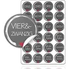 24x Aufkleber Weihnachten - Sticker Geschenke Weihnachtsaufkleber, (24...