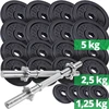 ScSPORTS® Kurzhanteln - 2er Set, 70 kg, 2 Kurzhantelstangen, mit Gewic...