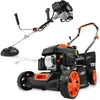 FUXTEC Bundle Benzin Rasenmäher FX-RM4180 & Benzin Motorsense FX-MS125