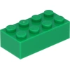 LEGO® 2x4 Steine Hochsteine Grün - 3001 NEU! Menge 250x