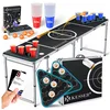 KESSER Spieltisch Bier Pong Tisch, Spiel-Set mit Kartenspiel, 100 Bech...