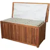 Spetebo Akazie Auflagenbox WASHINGTON mit Innenfolie - 133 x 58 x 55 c...