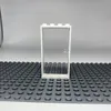 LEGO 10x weißer Türrahmen 1x4x6 mit transparenter Tür