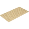 LEGO: 3 Bauplatten 8x16, beige