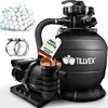 tillvex® Sandfilteranlage Pool Schwarz 13.200L/h bis 40.000L + 1200g F...