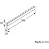 Siemens LZ46551, Lenker, Edelstahl, 598 mm, 40 mm, 1 Stück(e)