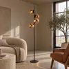 Eco-Light LED-Stehlampe ALTAIR Glaskugel 160 cm, Bernstein   modern fü...