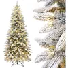 Yorbay Künstlicher Weihnachtsbaum Künstlicher Slim Tannenbaum aus PE u...