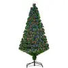 HOMCOM Weihnachtsbaum künstlicher Christbaum 150 cm mit LED Lichtfaser...
