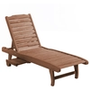 Outsunny Sonnenliege klappbar aus Tannenholz, mobile Gartenliege in Br...
