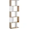HOMCOM Bücherregal S-förmig Ausstellungsregal Standregal Büroregal 5-s...