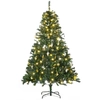 HOMCOM Weihnachtsbaum Tannenbaum mit 200 LEDs und Deko, 745 Spitzen, Ø...