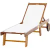 Outsunny Sonnenliege Relaxliege Gartenliege verstellbar aus Akazienhol...