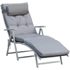 Outsunny Sonnenliege Strandliege Gartenliege klappbar verstellbar mit ...