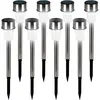 Monzana DEUBA® Solarlampe für Außen 8er Set LED Wetterfest IP44 Dämmer...