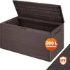 Casaria Gartenbox 280 L, wetterfest, Holzoptik, Braun, abschließbar