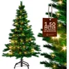 Casaria Künstlicher Weihnachtsbaum, 140 cm LED Lichterkette Edeltanne ...