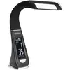 MONZANA® Schreibtischlampe mit Uhrzeit Wecker Temperatur Kalender Dimm...