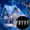 MONZANA® Eiszapfen Lichterkette Außen 80 LED Weiß 13M