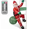 MONZANA Weihnachtsmann auf Leiter 240cm für Indoor & Outdoor