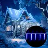 Deuba Monzana Eiszapfen Lichterkette Außen 80 LED 13m Blau IP44 5m Zuleitung