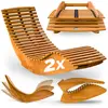 Casaria Sonnenliege mit Schaukelfunktion FSC®-Zertifiziert, 2er-Set, b...