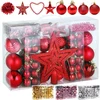 DEUBA Weihnachtsbaumkugeln Christbaumschmuck 66 tlg Kugeln  3-6cm gold
