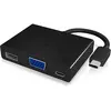 Icy Box Ib-Dk4032-Cpd (USB-C, 3 Ports), Dockingstation + USB Hub, Schw...