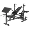 GYRONETICS® Multifunktion Hantelbank - mit Langhantel-Ablage, Curlpult...