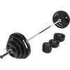 GORILLA SPORTS® Langhantel Set Olympia - 130kg Gewichten und Langhante...