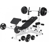 GORILLA SPORTS® Multifunktion Hantelbank - mit Hantelset 100kg, Hantel...