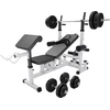 GORILLA SPORTS® Kraftstation mit Gewichten - 170cm Stange, 70kg Hantel...