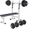 GORILLA SPORTS Hantelbank Hantelbank mit Langhantelset