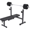 GORILLA SPORTS® Hantelbank - mit Ablage, 40kg Set, 170cm Langhantel, 6...