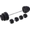 GORILLA SPORTS® Hantelset - 130kg, Langhantelstange 170cm, 2 Kurzhante...