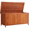 Wiltec Gartenbox aus Holz 127 x 55 x 60 cm Aufbewharungsbox mit Deckel...