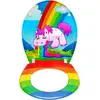 WOLTU WC Sitz, mit Abesenkautomatik, aus Duroplast, Einhorn