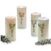 LOBERON Mirabeau Stumpenkerze Deko-Pin 4er Set Charre silber (4er Set,...
