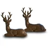 LOBERON Mirabeau Weihnachtsfigur Hirsch 2er Set Janville antikbraun (2...