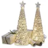 LOBERON Mirabeau Weihnachtsfigur Deko-Baum 2er Set Glitter silber/ kla...
