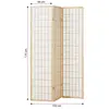 Homestyle4u Paravent Raumteiler Indoor Holz Trennwand Shoji Spanische ...