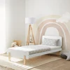 Homestyle4u Holzbett 90x200 Kinder mit Lattenrost Weiß Jugendbett Kief...