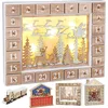 Brubaker Wiederverwendbarer Adventskalender aus Holz zum Befüllen - Fl...