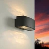 Licht-Erlebnisse Außenwandlampe Modern "Brick" Aluminium in Anthrazit ...