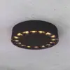 Lucande LED-Außendeckenleuchte Kelissa, rund, schwarz