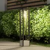 Lucande Wegeleuchte Kalisa, E27, IP44, 70 cm, grau, Metall