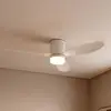 Lucande LED-Deckenventilator Kayu, weiß, DC, leise, Ø 132 cm