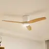 Lucande LED-Deckenventilator Faipari, Holz hell, DC, 132 cm