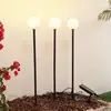 Lindby LED-Solarleuchte Brindley, 3er-Set, schwarz, Glas