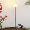 Lindby LED-Solarleuchte Brindley, schwarz, Glas, IP65